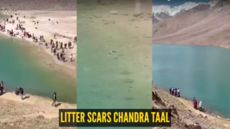 Viral Video Shows Discarded Socks in Chandra Taal, Highlighting Overtourism Crisis