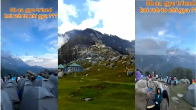 Viral Video Shows Triund Trek Overrun with Tents, Sparking Overtourism Debate