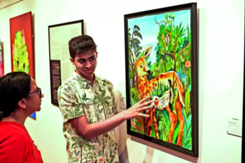 Viswanathan Anand's son Sai Akhil presents art exhibition Bindu and Rekha in Bengaluru