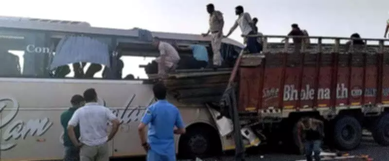 Volvo Bus Crash in Haryana Kills Driver and Conductor, Injures 16