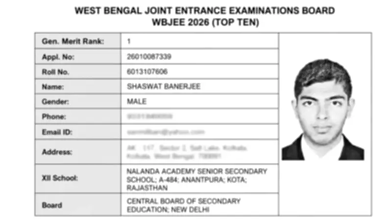 WBJEE 2026 Results: Shabwat Banerjee Tops, Check Full Merit List Here