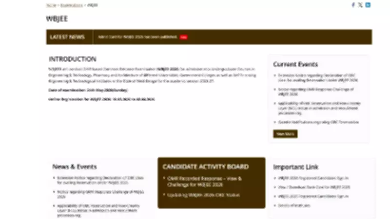 WBJEE Answer Key 2026 Released at wbjeeb.nic.in, Objection Deadline Announced