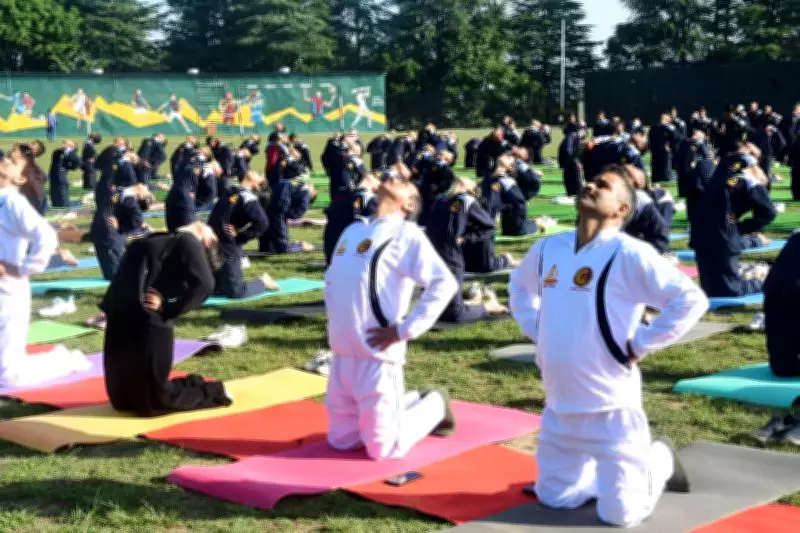 Yoga Day Celebrated at Rashtriya Military School, Chail with Community Participation