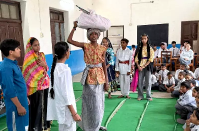 Young Performers Shine in Satirical Play 'Lakh Ki Naak' at Patiala Workshop
