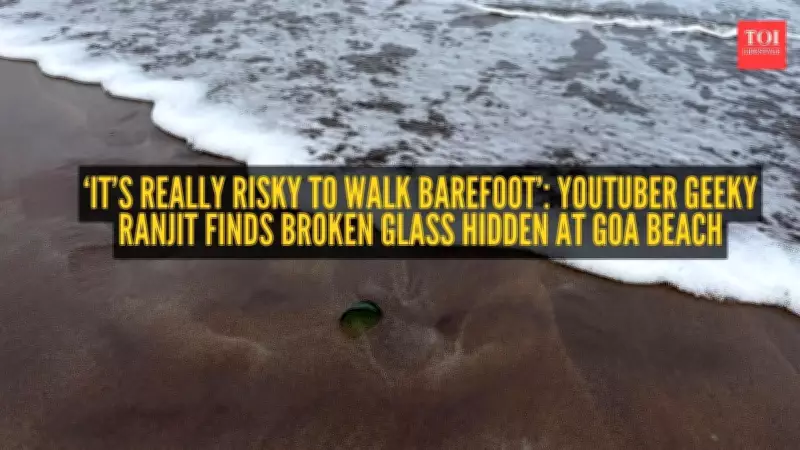 YouTuber Geeky Ranjit Clears Broken Glass from Goa Beach, Sparks Civic Sense Debate