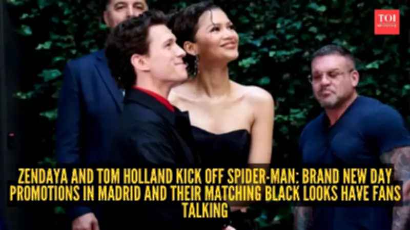 Zendaya and Tom Holland Kick Off Spider-Man Tour in Madrid with Stunning Black Outfits
