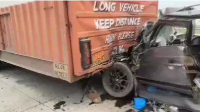 5 of a Family Killed in Amravati Car Crash into Stationary Container Truck