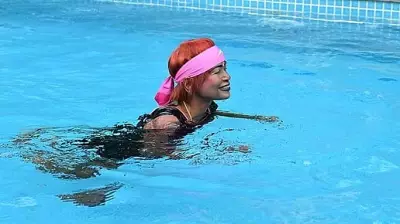 78-Year-Old Kerala Nurse Annamma Trueb Vayalunkal Starts Day with Aqua Yoga