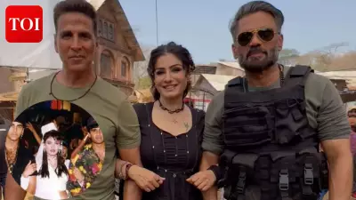 Akshay, Raveena, Suniel Reunite 32 Years After Mohra in Welcome To The Jungle