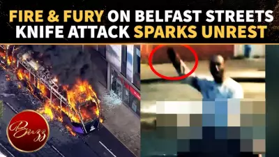 Belfast Erupts in Fiery Unrest After Knife Attack Sparks Anti-Immigration Protests