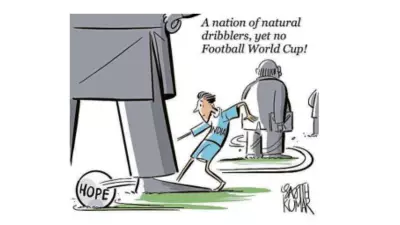 Cartoon: Yet No Football World Cup for India
