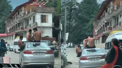 Half-Naked Tourists Dance on Car in Himachal's Kasol, Video Goes Viral