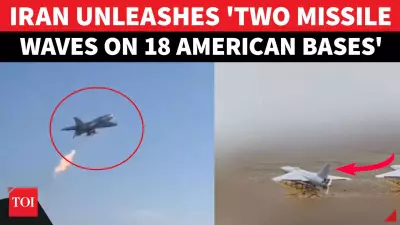 Iran Guards Claim 18 American Targets Bombed in Two Missile Waves Across Middle East