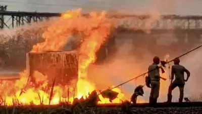 Over 10 Injured in Naphtha Pipeline Fire in West Bengal