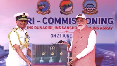 PM Modi Commissions 3 Indigenous Naval Platforms in Kolkata Milestone