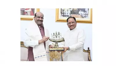 Raipur: Lok Sabha Speaker Om Birla Meets Chhattisgarh CM Vishnu Deo Sai