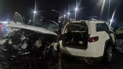 Speeding Mercedes Crash Near Hoskote Kills Woman, Driver Falls Into River