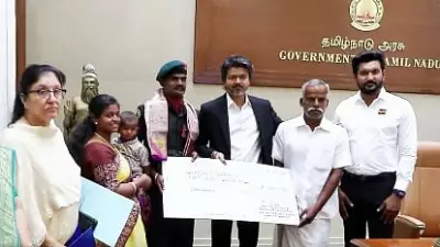 Tamil Nadu CM Vijay Awards Rs 48 Lakh Reward to Kirti Chakra Awardee