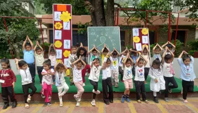 Tiny Tots Celebrate International Yoga Day with Enthusiasm in Mandi School