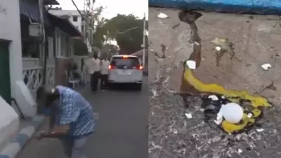 TMC MLA Kunal Ghosh Hit by Egg Thrown by Youth Outside Mamata Banerjee's Residence