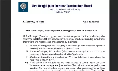 WBJEE 2026 Response Sheets Released: Check OMR Images and Raise Objections