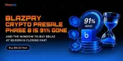 Blazpay Crypto Presale Phase 8 Nears Completion: 91% Sold Out at $0.0205