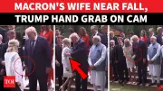 Brigitte Macron Loses Balance, Grabs Trump's Hand at G7 Summit