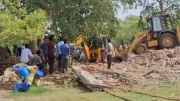 Chittorgarh Fort anti-encroachment drive demolishes illegal structures after decade