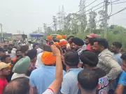Farmers Block Road Near Dera Bassi Power Grid Over Irregular Supply