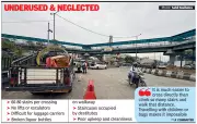 Gurgaon's Rs 25.9 Crore Skywalk at Mahavir Chowk Largely Deserted, Pedestrians Risk Lives