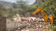 Gurugram Police Demolish Illegal Encroachments in Sohna Colony