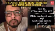 IIT Graduate Reveals Shocking Truth Behind ₹25 Lakh Salary Package