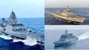 Indian Navy to Commission Three Indigenous Warships in Kolkata on June 21