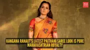 Kangana Ranaut Stuns in Paithani Saree at Bharat Bhagya Vidhata Screening