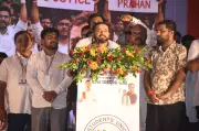 Kanhaiya Kumar Leads Jan Akrosh Rally in Sambalpur, Attacks Dharmendra Pradhan Over Paper Leaks