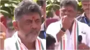 Karnataka CM Shivakumar bites apple, throws it at supporters, video goes viral