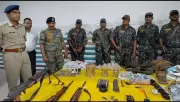 Large cache of arms, explosives recovered from Maoist dump in Malkangiri