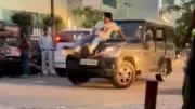 Man performs dangerous bonnet stunt on speeding SUV in Gurugram
