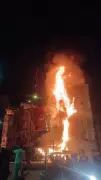 Massive Fire Near Nagpur Jewellery Showroom Damages Vehicles, Tower