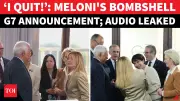 Meloni Quits Smoking, Shares Candid Moment with G7 Leaders at Summit