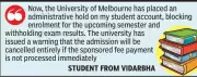 Minority scholarship delay threatens Melbourne student's admission