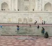 Monkeys Beat Heat by Splashing in Taj Mahal Fountain, Video Goes Viral