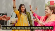 Mrunal Thakur's Gota-Work Anarkali Steals Wedding Season Spotlight