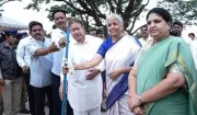 Nirmala Sitharaman Lays Foundation for Hampi-Inspired Auditorium in Hosapete