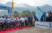 Omar Abdullah Flags Off Cyclothon in Srinagar on World Bicycle Day