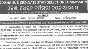 OSSSC Postpones CRE-2025 Exam to June 28, 2026 Due to NEET Clash