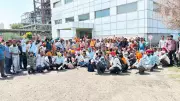 Outsourced workers protest at Guru Amardas thermal plant in Tarn Taran