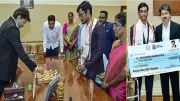 Praggnanandhaa Surprised by CM Vijay's Chess Skills During Felicitation Ceremony