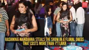 Rashmika Mandanna Turns Heads in Floral Black Dress for Cocktail 2 Promotions