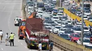 Rice-Laden Lorry Overturns Near Hebbal Skywalk, Disrupts Traffic for Three Hours